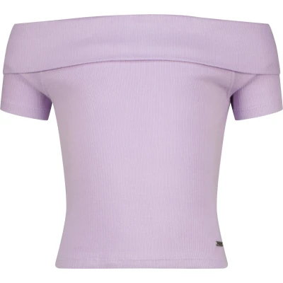 Afbeelding van Raizzed off shoulder top lila
