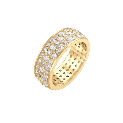 Afbeelding van Elli Chunky Classic Ring goldcoloured, Dames, Maat: 54, Gold coloured