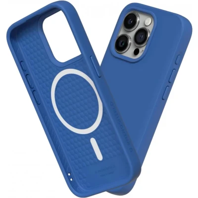 Afbeelding van Apple iPhone 15 Pro MagSafe Hoesje Siliconen en TPU (zacht) RhinoShield Backcover/Softcase Blauw Telefoonhoesje Shockproof/Valbescherming