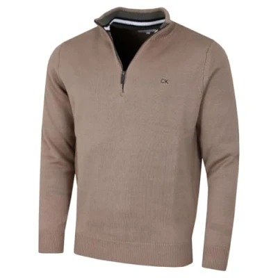 Afbeelding van Calvin Klein Golf Heren Katoenen Trui Mokka Sport M