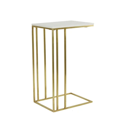 Afbeelding van Light &amp; Living Bijzettafel ROSHAN 41x31x71cm Wit