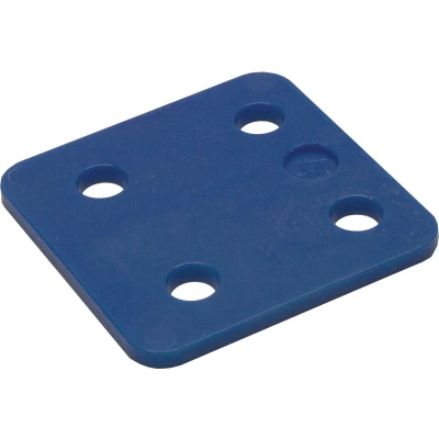 Afbeelding van Drukplaat zonder sleuf 4mm Blauw Zak 48 stuks