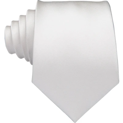 Afbeelding van CHPN stropdas Witte smalle das tie White Skinny Polyester Universeel Accessoire Wit