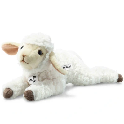 Afbeelding van Steiff Boecky Lamm 35 cm knuffeldier crème liggend, whisper wit, 067440