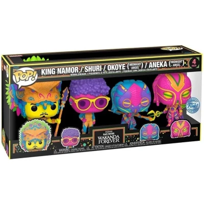 Afbeelding van Pop Marvel: Black Panther Wakanda Forever S2 4 Pack (BlackLight)