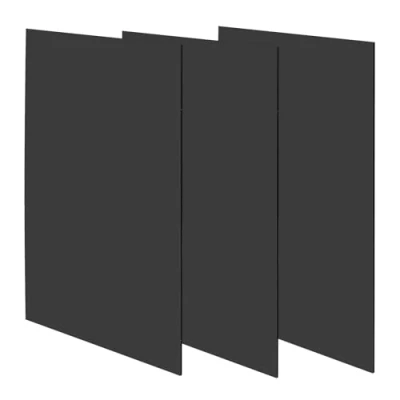 Afbeelding van JOIKIT 3 STKS A4 zwart acrylblad, 297 x 210 mm perspex blad, acryl kunststof plaat paneel voor ambachtelijke schilderen