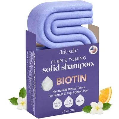 Afbeelding van Kitsch Biotin Purple Toning Shampoo Bar &amp; Conditioner Combo Pack