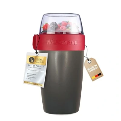 Afbeelding van Westmark Mueslibeker handige beker voor onderweg, ideaal ontbijtgranen, soep, pap of yoghurt, magnetron en vriezerbestendig 700ml, BPA vrij