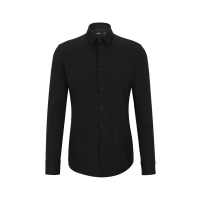 Afbeelding van BOSS Slim Fit Langarm Zakelijk overhemd, Heren, Maat: 41, Black