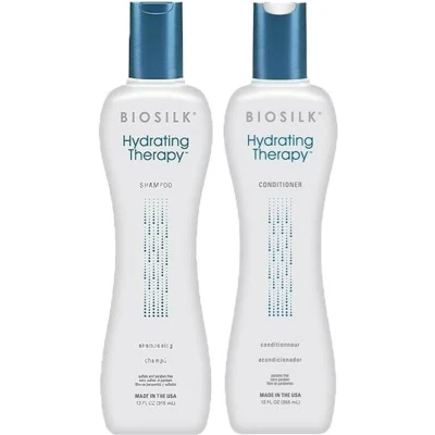 Afbeelding van Biosilk Hydrating Therapy Shampoo 355ml + Conditioner bundel/set/pakket Haibu by Kapperskorting.com