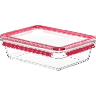Afbeelding van Emsa N1041100 Clip And Close Glazen Vershoudbewaarbakje 2L 11.8X6.9 Cm 19.7X8 Rood
