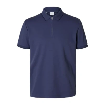 Afbeelding van Selected Homme FAVE NOOS Poloshirt, Heren, Maat: Medium, Oceana