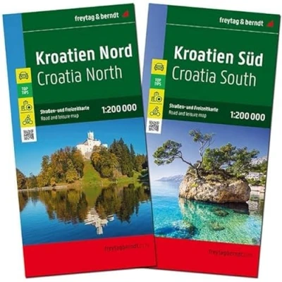 Afbeelding van Croazia set 1:200.000: 2 Blätter und Infoguide in Kunststoff Hülle: AK 0721