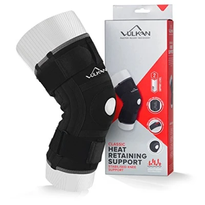 Afbeelding van VULKAN Klassieke gestabiliseerde kniebrace voor kniesteun, kleine patella ondersteuning, scharnierende meniscustranen en ACL blessures, open sporters,