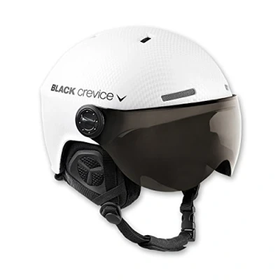 Afbeelding van Black Crevice Skihelm met vizier, Gstaad, BCR143921, wit carbon, mt. M/L
