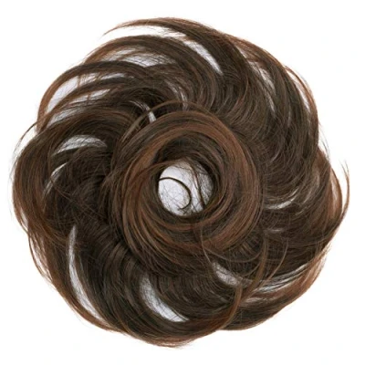 Afbeelding van CAISHA Haarstukje Haarwokkel Bruids Kapsel Opgestoken Volumineus Licht Golvend Knoet Bruin Mix G26B