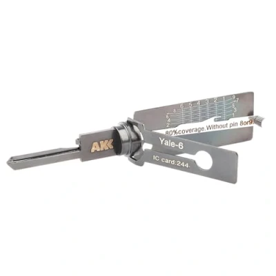 Afbeelding van Lock Pick Slotenmaker Tool voor Yale Sloten, 2 in 1 Picking en Decoder Tool, UK Deur LockPick Kit (Yale 6)