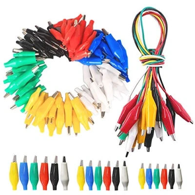 Afbeelding van GTIWUNG 90 Stks 28mm 35mm 45mm Alligator Clips Krokodil Elektrische Test Klemmen Jumper Helper 10 45 cm Clip Draad M Size Double Ended Wire Lead Line voor DIY Kabel