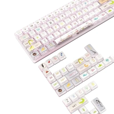 Afbeelding van MAMBASNAKE 120 Toetsen PBT Pudding Keycaps Set,ASA Profiel,Dye Sublimation,ANSI US Layout voor TKL 61 68 87 98 104 Mechanisch Toetsenbord,Compatibel met Cherry MX Gateron Otemu Kailh Schakelaars