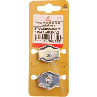 Afbeelding van Deltafix staaldraadklem simplex verzinkt 5 mm 2 st.