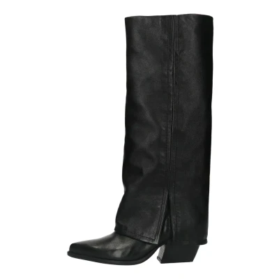 Afbeelding van sacha MIT Umschlag Overknee laarzen, Dames, Maat: 37, Black Schoenen