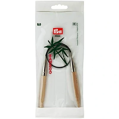 Afbeelding van Prym 221533 Rondbreinaalden, 40 cm, 9,00 mm rondbreinaald, bamboe, naturel, 9