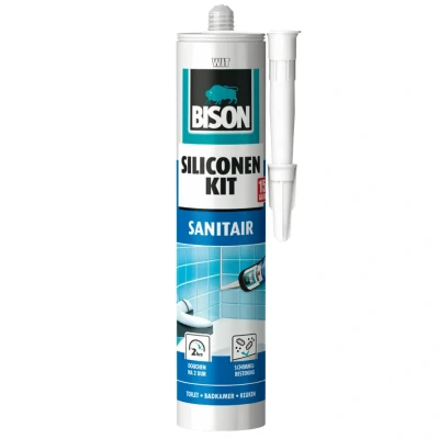 Afbeelding van Bison siliconenkit sanitair Wit 310ml