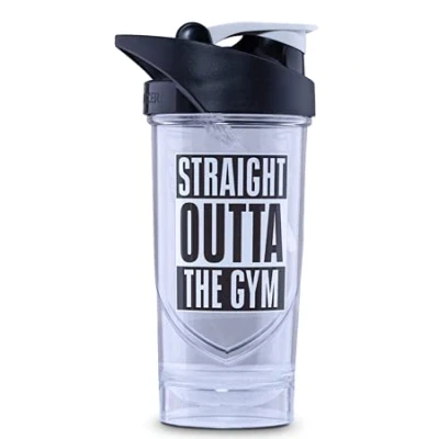 Afbeelding van Shieldmixer Hero Pro Classic Shaker Straight Out Of The Gym BPA vrij Accessoires Eiwitshaker Fitness Drinkfles Wit 700ml