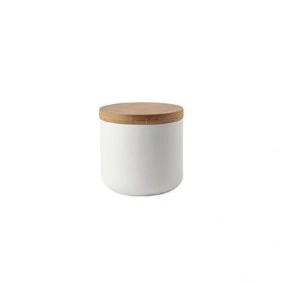 Afbeelding van OnePine Keramische voorraadpot voor voedsel met milieuvriendelijk verzegeld deksel, 260 ml / 9 oz voedselopslagcontainer thee suiker koffie bonen noten graan (wit)
