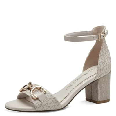 Afbeelding van Marco Tozzi Sandalen cream, Dames, Maat: 40, Cream Hoogwaardig imitatieleer