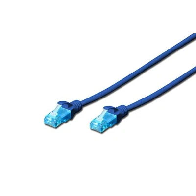Afbeelding van Digitus DK 1512 010/B RJ45 Netwerkkabel, patchkabel CAT 5e U/UTP 1.00 m Blauw Verdraaide paren 1 stuk(s)