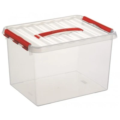 Afbeelding van SUNWARE Q Line Box 22 Liter 400 x 300 260 transparant/rood