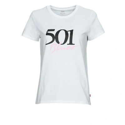 Afbeelding van Levi&#039;s THE Perfect TEE Tshirt print, Dames, Maat: Small, Bright white