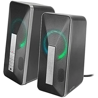 Afbeelding van Speedlink LAVEL stereoluidspreker luidspreker voor pc met Bluetooth en jack aansluiting, subtiele LED verlichting, zwart