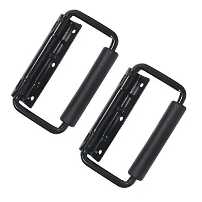 Afbeelding van HMF 14991 02 klapgreep set van 2 geveerd 3 gaten 13 x cm zwart