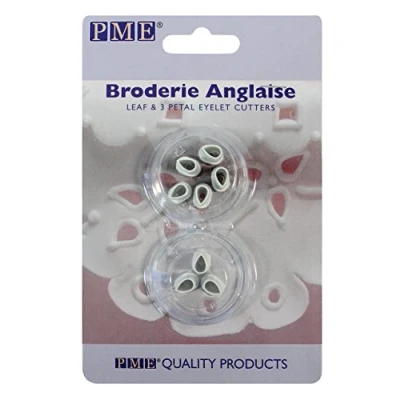 Afbeelding van Broderie Leaf &amp; 3 Petal Eyelet Cutters PME