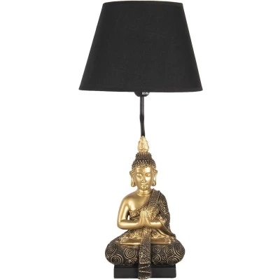 Afbeelding van Clayre &amp; Eef Zwarte Tafellamp Ø 28*60 cm E27/max 1*60W 6LMC0037