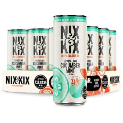 Afbeelding van Nix &amp; Kix Cucumber Mint Blik (24x 250ml)