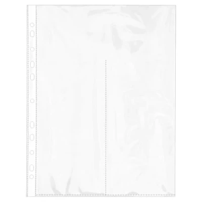 Afbeelding van Ideen mit Herz Verzamelhoezen transparante hoezen brochurehoezen DIN A4 2 delig vakken van elk 10,9 x 30 cm glashelder 50 stuks fotohoezen stickers tickets brieven documenten
