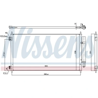Afbeelding van Nissens Airco condensor 941152