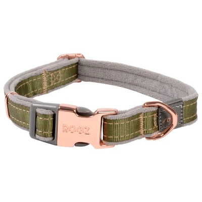 Afbeelding van Rogz Urban Halsband Olijfgroen&amp;Grijs&amp;Rosé Hondenhalsband M