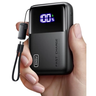 Afbeelding van INIU Powerbank, 100 W, 25000 mAh, kleine maar sterke telefoon en laptop, externe mobiele telefoonbatterijen, USB C ingang output, compatibel met MacBook Pro, Surface iPad Air, iPhone 16 15 14 Pro