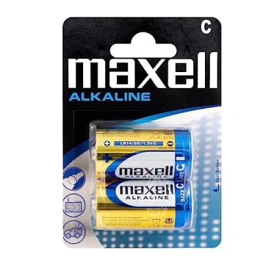 Afbeelding van 2x Alkaline batterij Maxell LR14/C BL019