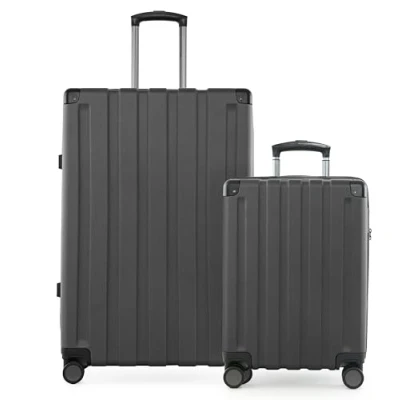 Afbeelding van Hauptstadtkoffer Q Damm Harde Koffer Trolley, TSA, 4 wielen, grafietgrijs, Set (S+M), kofferset