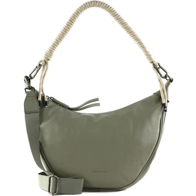 Afbeelding van FREDsBRUDER Leren Schoudertas Nea Round Hobo Icy Sage Lichtgroen