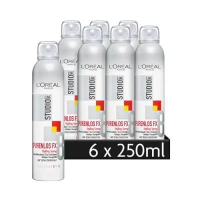Afbeelding van L&#039;Oréal Paris Studio Line ultra lichte haarspray, 24 uur sterke grip, geen lijmen, sporen FX Styling Spray, 6 x 250 ml