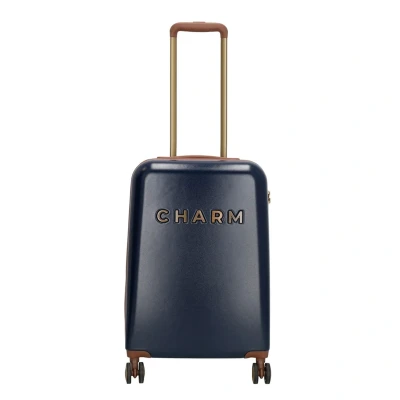 Afbeelding van Charm London Travel Trolley S blauw Harde Koffer