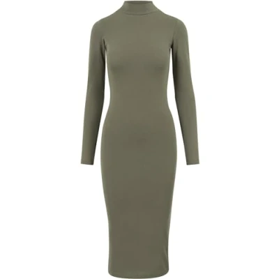 Afbeelding van Urban Classics Damesjurk met turtleneck L/S, groen (olijf 176), XS