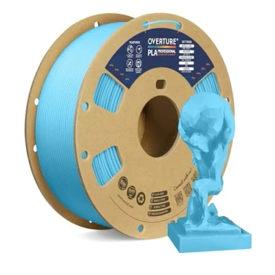 Afbeelding van OVERTURE PLA Plus filament 1,75 mm, professionele sterkte, 1 kg filament, maatnauwkeurigheid 99% waarschijnlijkheid +/ 0,02 voor 3D printers (blauw)