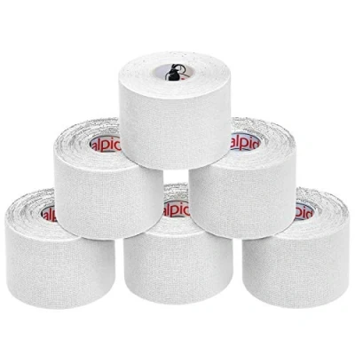 Afbeelding van ALPIDEX Kinesiologie Tape 1/3/ 6/12 rollen Veel kleuren 5 m x cm Toepassingsfolder Elastisch Waterdicht Huidvriendelijk Fysio Spier Set, Kleur:Wit, Aantal stuks:6
